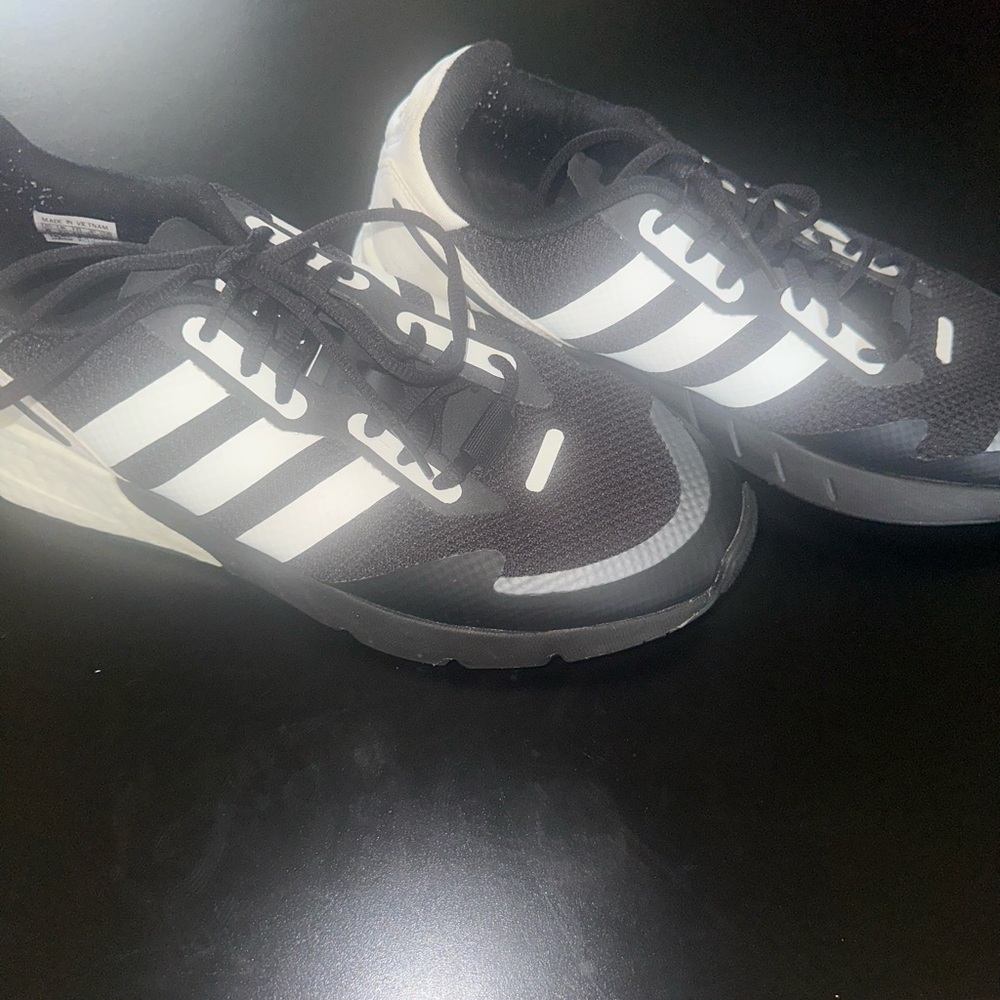 adidas Black and White Athletic Shoes